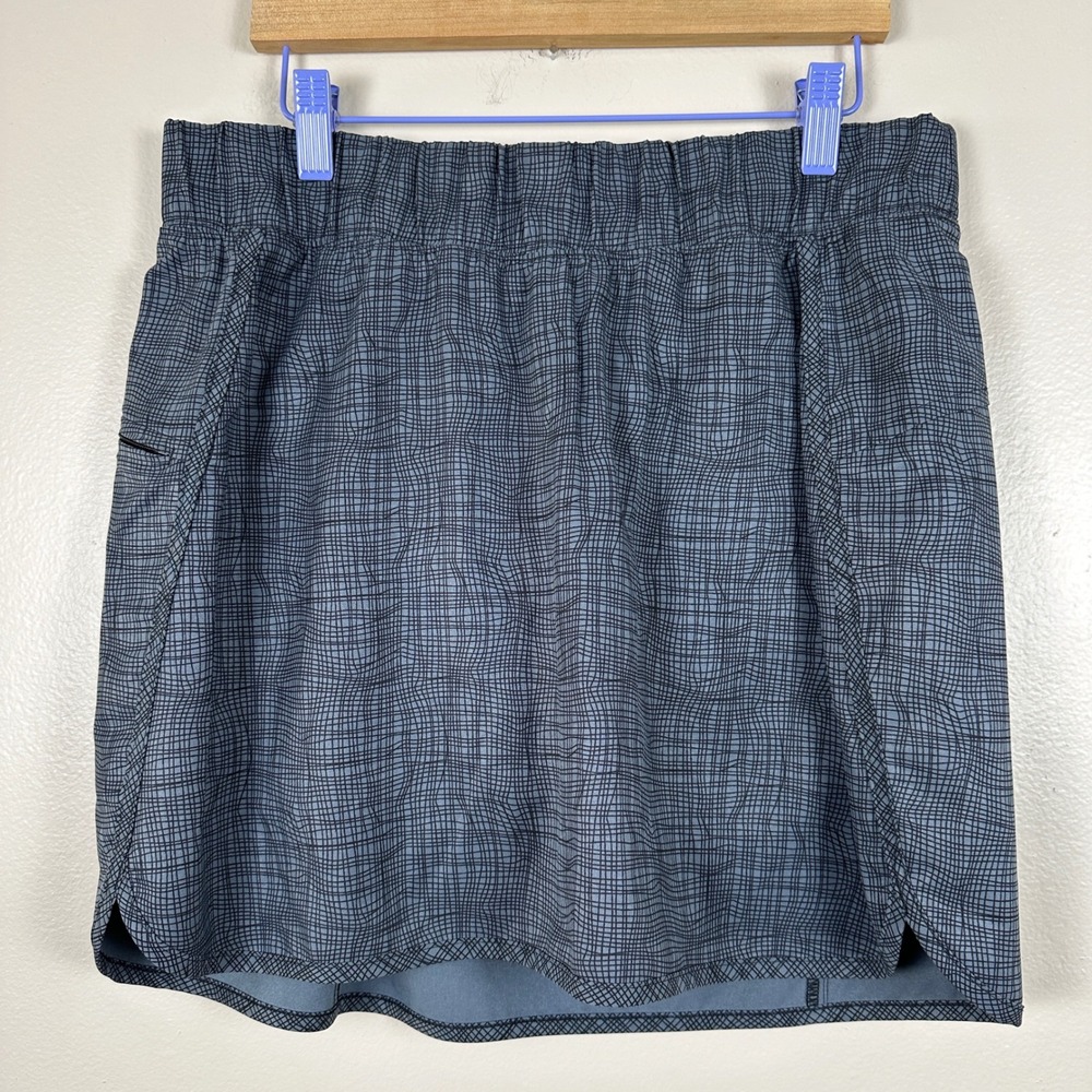 CALIA Women's S Athletic Skort Grey Black Grid Activewear Skirt Pickleball